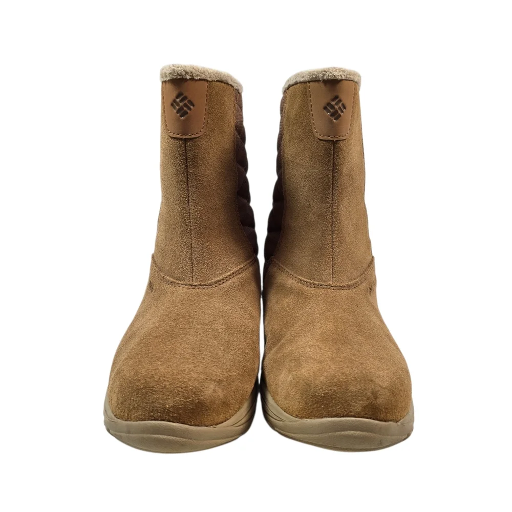 Columbia Women's Ice Maiden Slip III Waterproof Faux Fur Snow Boots Brown, Sz 8